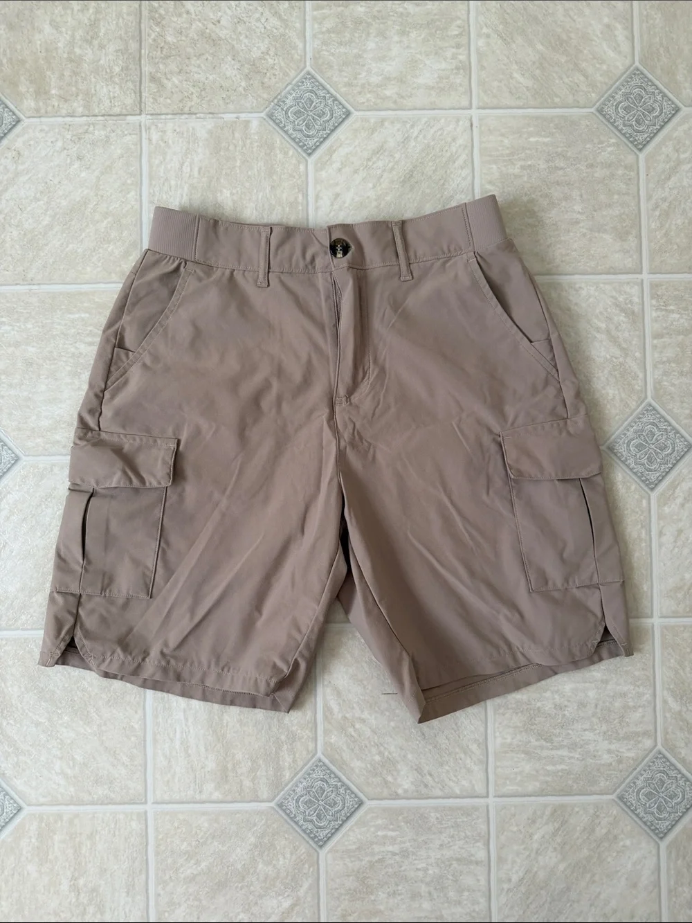 Stretchy Khaki Shorts